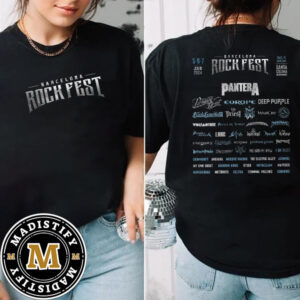 Barcelona Rock Fest 2024 Official Line Up On July 5th 7th Double Sided Essentials T-Shirt