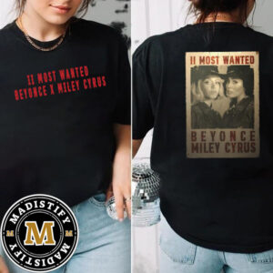 Beyonce x Miley Cyrus II Most Wanted Cover Artwork Double Sided Essentials T-Shirt
