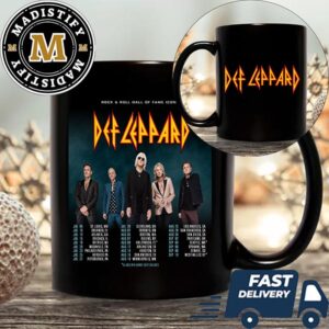 Def Leppard The Summer Stadium Tour 2024 Schedule Date List With Journey Classic Mug