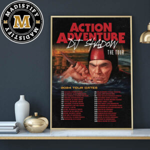 Dj Shadow Action Adventure 2024 Tour Dates List Home Decor Poster Canvas