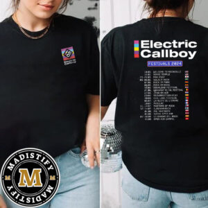 Electric Callboy Festivals 2024 Tour Date Schedule List Begins On May 10th Double Sided Essentials T-Shirt