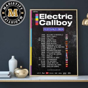 Electric Callboy Festivals 2024 Tour Date Schedule List Begins On May 10th Home Decor Poster Canvas