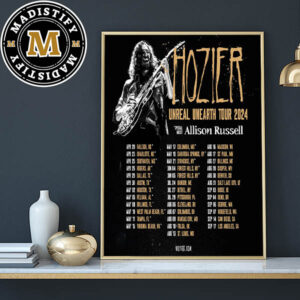 Hozier Unreal Unnearth Tour 2024 Schedule Date List Home Decor Poster Canvas