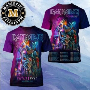 Iron Maiden The Future Past World Tour 2024 North American New Schedule Date List All Over Print Shirt