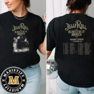 Jelly Roll The Beautifully Broken Tour 2024 Tour Date List Double Sided Classic T-Shirt