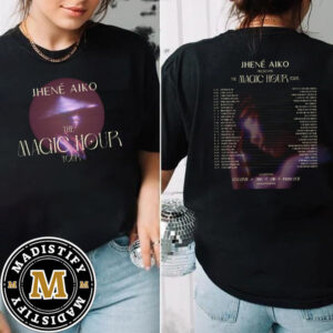 Jhene Aiko 2024 The Magic Hour Tour Tour Date List Double Sided Essentials T-Shirt