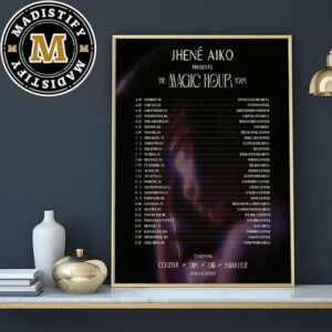 Jhene Aiko 2024 The Magic Hour Tour Tour Date List Home Decor Poster Canvas