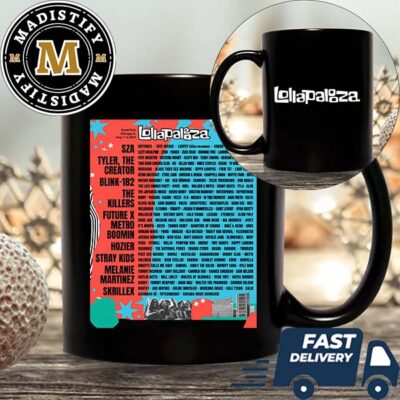 Lollapalooza 2024 Festival Official Line Up At Grant Park Chicago August 1st 4th Classic Mug