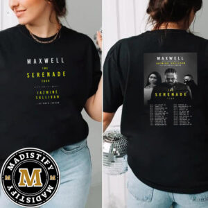 Maxwell 2024 Serenade Tour North American Schedule List Date Double Sided Unisex T-Shirt
