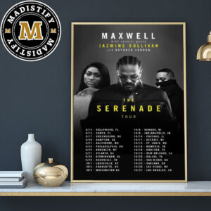 Maxwell 2024 Serenade Tour North American Schedule List Date Home Decor Poster Canvas
