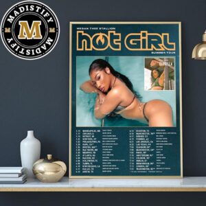 Megan Thee Stallion 2024 Hot Girl Summer Tour Tour Date Schedule Featuring Glorilla Home Decor Poster Canvas