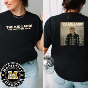 The Kid Laroi The First Time Tour 2024 Schedule Date List Double Sided Classic T-Shirt