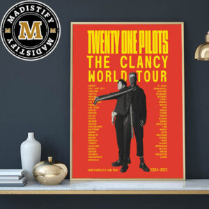 Twenty One Pilots The Clancy World Tour 2024-2025 Cities List Home Decor Poster Canvas