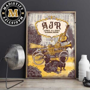AJR Boston At TD Garden On April 4th 2024 Home Decoration Poster Canvas