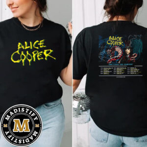Alice Cooper 2024 Too Close For Comfort Summer US Tour Date List Two Sided Classic T-Shirt