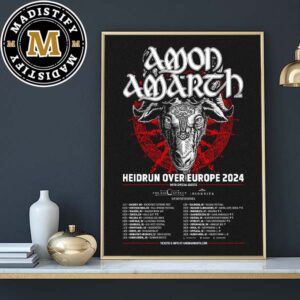 Amon Amarth Heidrun Over Europe 2024 Date List Home Decoration Poster Canvas