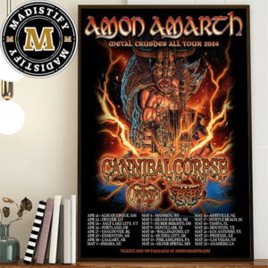 Amon Amarth Metal Crushes All Tour 2024 Date List Begins April 21st Home Decor Poster Canvas