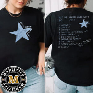 Billie Eilish Hit Me Hard And Soft Official Tracklist Double Sided Essentials T-Shirt