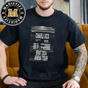 Charli XCX UK Brat 2024 Arena Tour Date List Unisex T-Shirt
