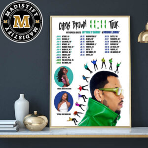 Chris Brown 11 11 Tour Official Tour Date List Home Decoration Poster Canvas