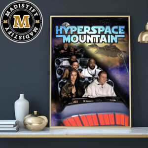 Kanye West Bianca Censori And Yung Lean HyperSpace Mountain At Disneyland Home Decor Poster Canvas