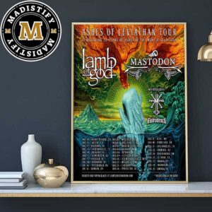 Lamb Of God 2024 Ashes Of Leviathan Tour Date List Home Decor Poster Canvas