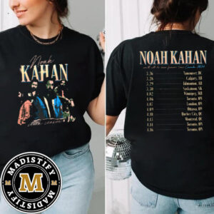 Noah Kahan 2024 Canada Tour Bootleg Stick Season Schedule List Date Double Sided Unisex T-Shirt