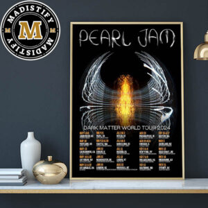 Pearl Jam Dark Matter 2024 World Tour Schedule Date List Home Decor Poster Canvas
