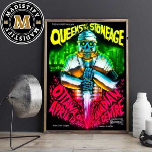 Queens Of The Stone Age Ottawa ON At Canadian Tire Center On April 12th 2024 Home Decoration Poster Canvas