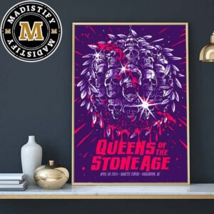 Queens Of The Stone Age Saskatoon SK At Sasktel Centre On April 3rd 2024 Home Decor Poster Canvas