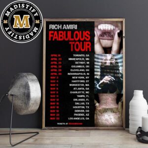 Rich Amiri Fabulous Tour 2024 Schedule Date List Home Decor Poster Canvas