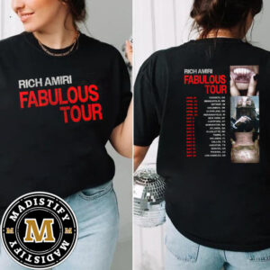 Rich Amiri Fabulous Tour 2024 Schedule Date List Two Sided Classic T-Shirt