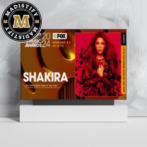 Shakira 2024 IHeartRadio Music Awards Latin Pop Urban Song Of The Year Winner Home Decor Poster Canvas