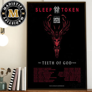 Sleep Token The Teeth Of God North America 2024 Tour Schedule List Date Home Decor Poster Canvas