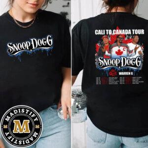 Snoop Dogg 2024 Cali To Canada Tour Schedule Date List Two Sided Essentials T-Shirt