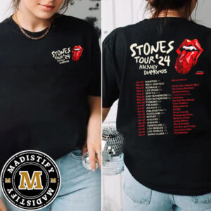 The Rolling Stones Hackney Diamonds 2024 US Tour Date List With Support Artists Lineup Essentials T-Shirt