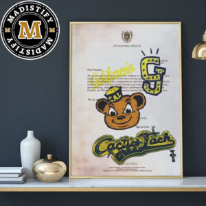 Travis Scott x California Golden Bears Utopia University Invitation Letter Cactus Jack Home Decor Poster Canvas