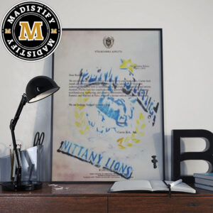 Utopia University Penn State Nittany Lions x Travis Scott Cactus Jack Invitation Letter Home Decor Poster Canvas