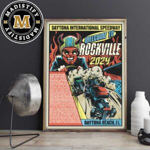Welcome To Rockville 2024 Official Lineup Daytona International Speedway Traffic Litho Home Decoration Poster Canvas