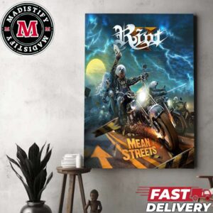Album Mean Streets By Riot V From New York Release On May 10th 2024 Home Decor Poster Canvas