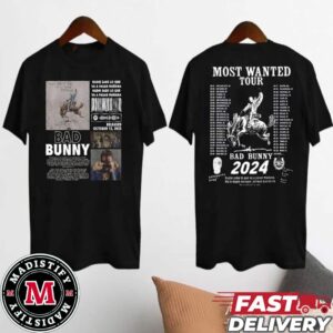 Bad Bunny 2024 Concert Most Wanted Tour 2024 Bad Bunny Schedule List Essentials Unisex T-Shirt