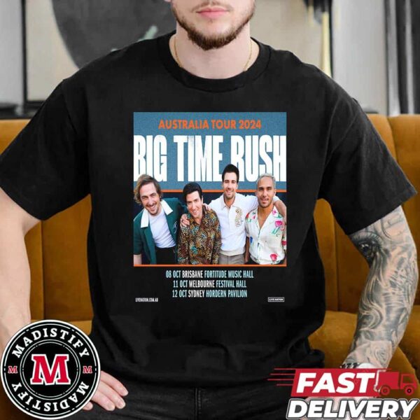 Big Time Rush Australia Tour 2024 Schedule List Date Essentials T-Shirt
