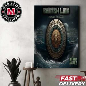 British Lion Summer Tour 2024 With Special Guest Tony Moore’s Awake Schedule List Home Decor Poster Canvas