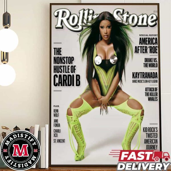 Cardi B Graces The Cover Of Rolling Stone Magazine Home Decorates Poster Canvas