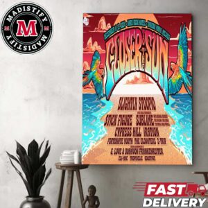 Closer To The Sun Tour 2024 Of Slightly Stoopid On December 11 15 At Hard Rock Hotel Riviera Maya Mexico Home Decor Poster Canvas