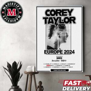 Corey Taylor Europe 2024 Tour With Siamese Schedule List Date Home Decor Poster Canvas