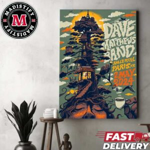 Dave Matthews Band show on May 2 2024  in Paris at Salle Pleyel Home Decor Poster Canvas
