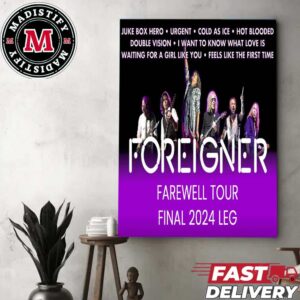 Farewell Tour Final 2024 Leg Of Foreigner Live Nation Concert Week On May 8 Schedule List Home Decor Poster Canvas