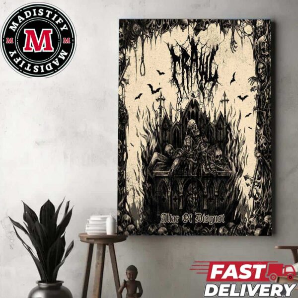 Full Album Altar Of Disgust By Crawl Band Sweden Home Decor Poster Canvas
