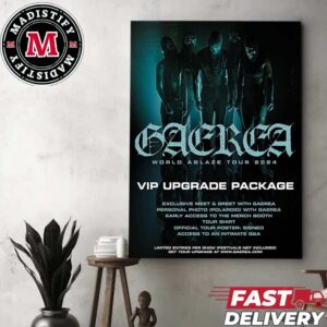 Gaerea World Ablaze Tour 2024 Limited Entries Per Show Home Decor Poster Canvas